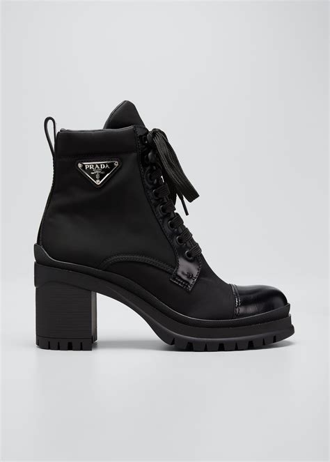 prada boots sale online|Prada block heel combat boots.